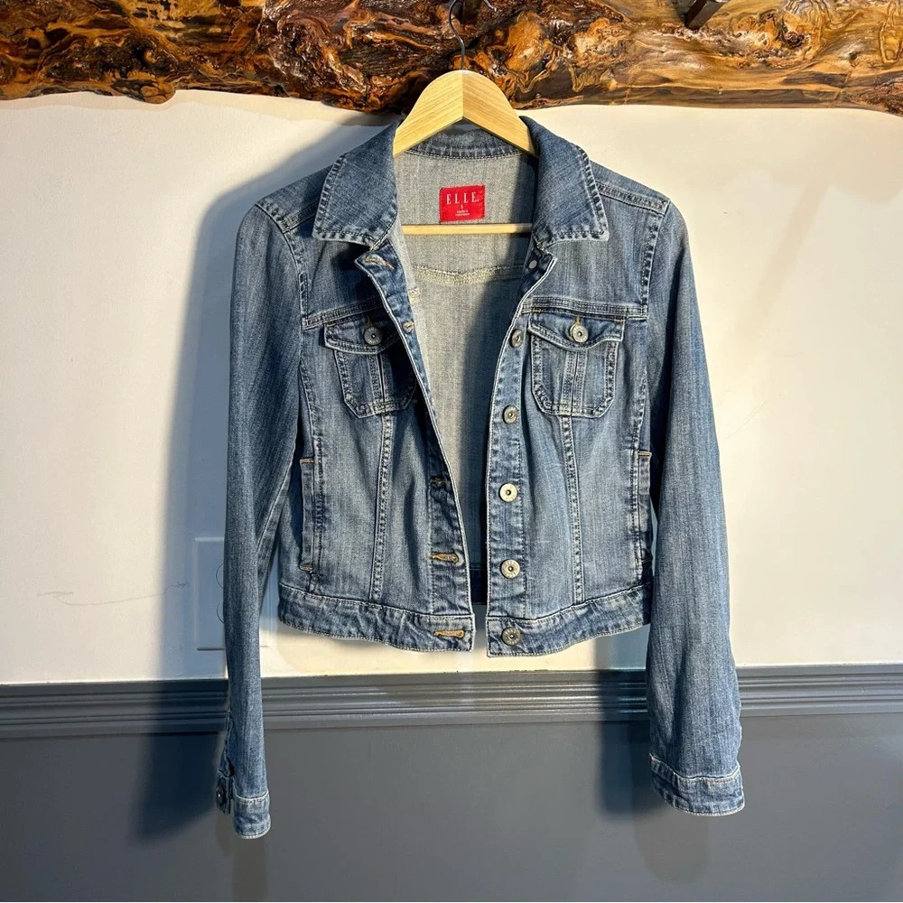 Cropped Denim Jacket - Elle Brand - size small